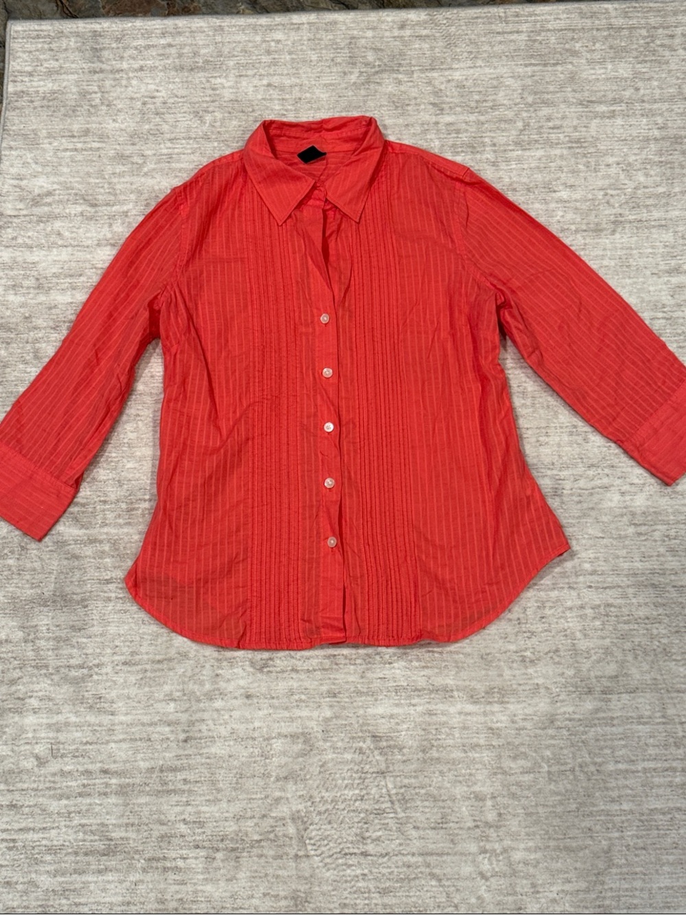 Women's size small coral colored Button-Front Shirt - Classic Collared